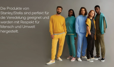 Stanley-Stella Textilien sind perfekt für alle Arten von Veredelung geeignet