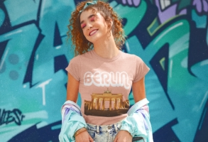 Digital-Transfer auf T-Shirt Motiv Textildruck Berlin